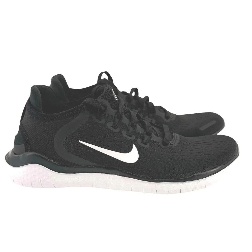 Nike Free RN 2018 Womens Running Shoes Black White Size 5 US 942837-001 NEW